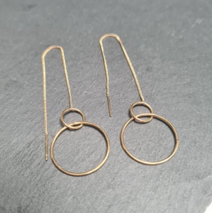 Solid gold threader on sale earrings